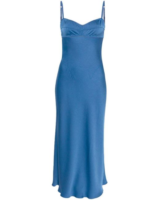 Anna October Blue Bustier-Style Midi Dress