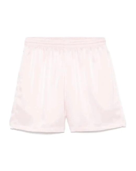 Ernest W. Baker Pink Satin Bermuda Shorts for men