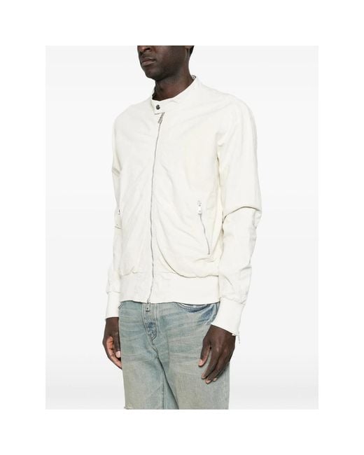 Giorgio Brato White Zip-Up Jacket for men