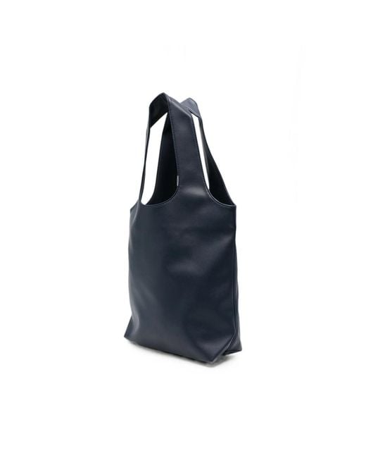 A.P.C. Blue A. P.C. Small Ninon Logo-Print Tote Bag