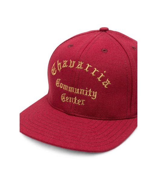Willy Chavarria Embroidered Flat-Peak Cap for men