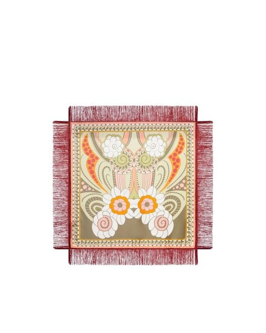 LaDoubleJ Pink Silk Square Scarf