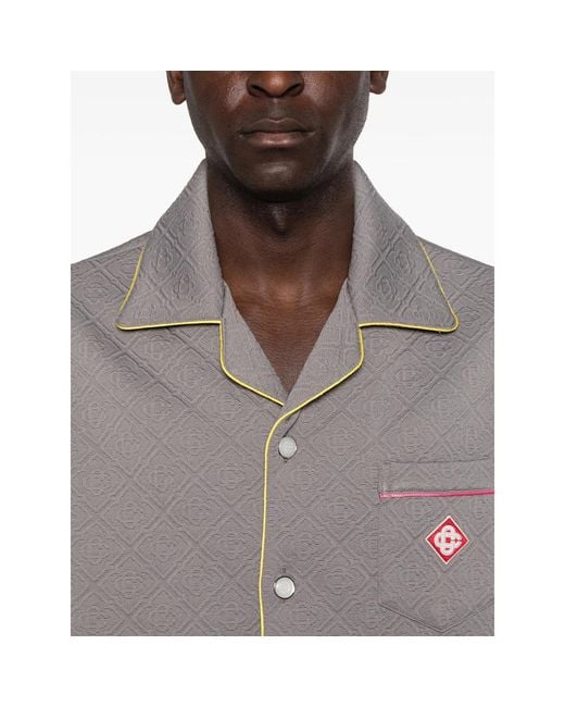 Casablanca Gray Shirt Monogram Jacquard for men