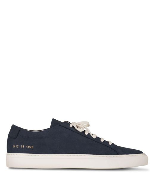 Common Projects Blue Leather Lace-Up Sneakers for men