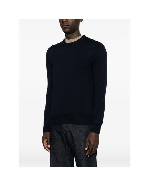 La Fileria Black Crew-Neck Sweater for men