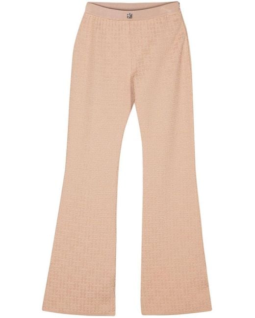 Givenchy Natural 4G-Jacquard Flared Trousers