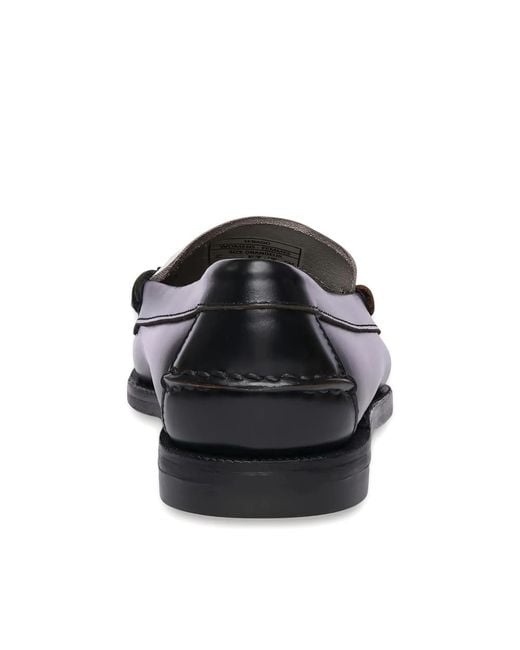 Sebago Black Classic Dan Two-Tone Leather Loafers