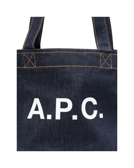 A.P.C. Blue Tote Bags