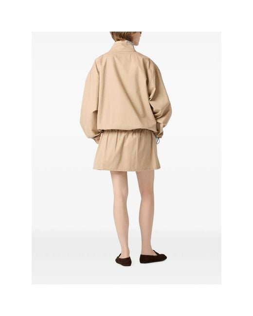 Miu Miu Natural Washed Gabardine Blouson Jacket