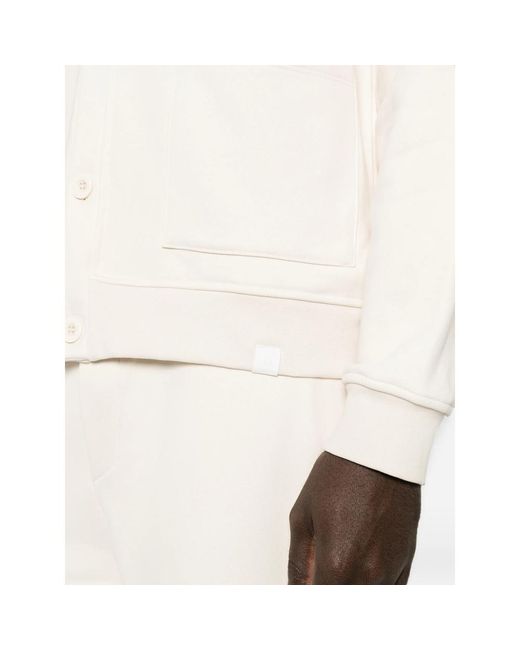 Woc White Seattle Button-Up Patch-Pocket Cardigan for men
