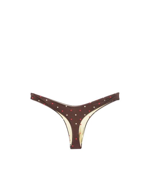 Frankie's Bikinis Brown Full Moon Polka-Dot Bikini Bottoms