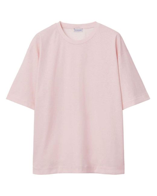 Burberry Pink T-shirts And Polos