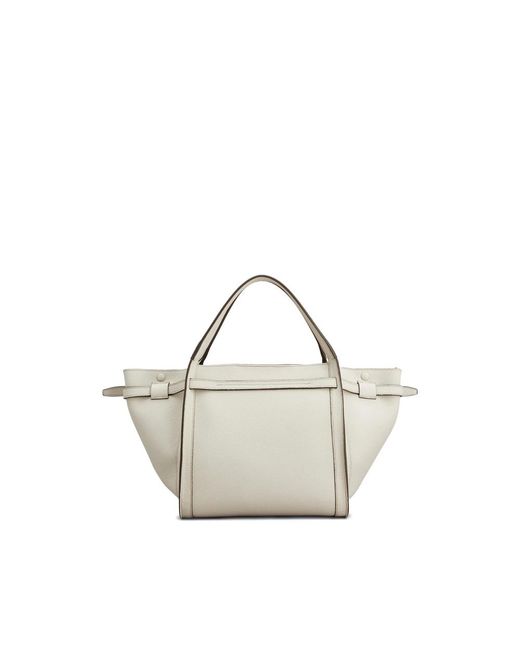 Tod's Natural Small Leather Tote Bag
