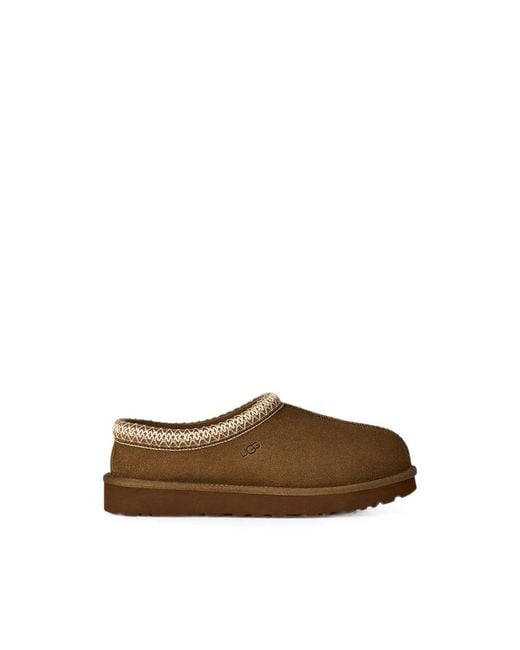 Ugg Brown Tasman Embroidered Slippers