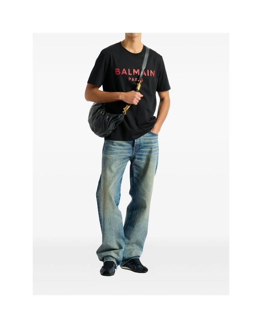Balmain Black T-Shirt for men