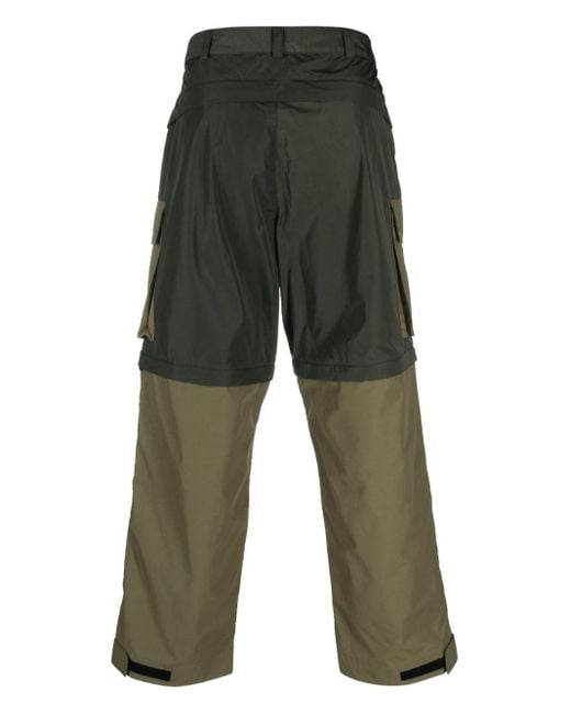 Moncler Genius Green Detachable-Legs Cargo Trousers for men