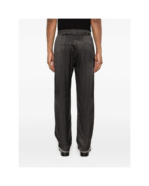 Ernest W. Baker Gray Striped Trousers for men