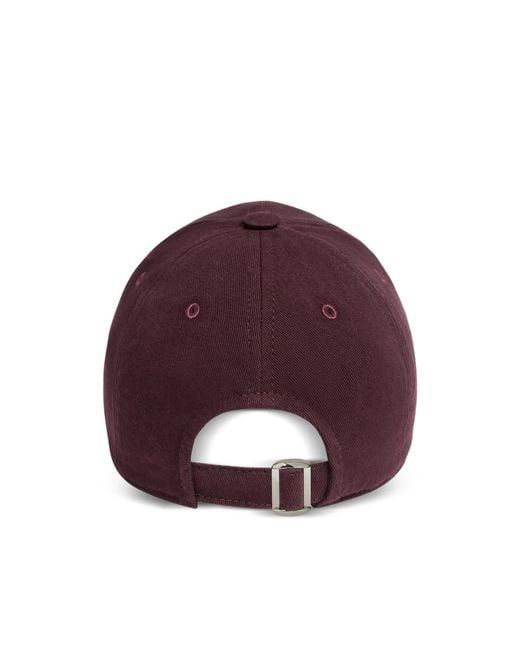 Courreges Purple Ac-Logo Cotton Cap for men