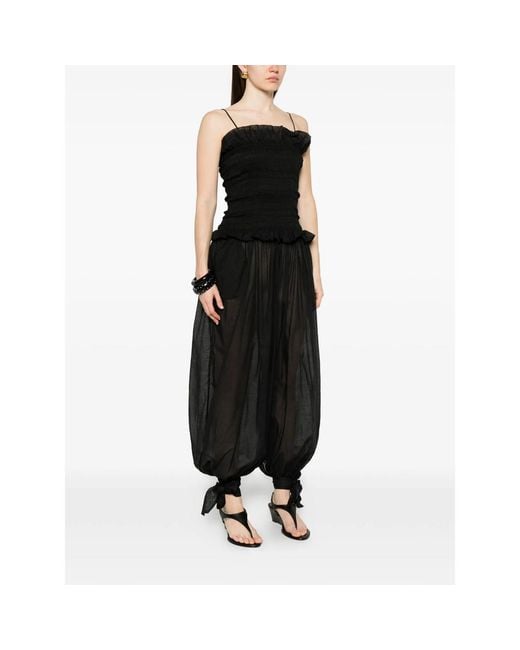 ANDAMANE Black Noor Ruffled Jumpsuit