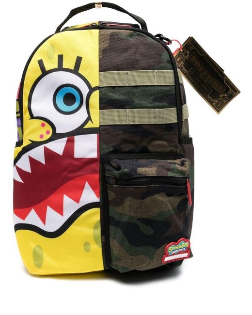 Sprayground Multicolor Panelled Zip-up Backpack for men