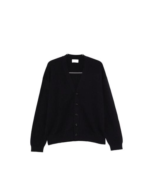 Diana Studio Black V-Neck Button-Up Cardigan for men
