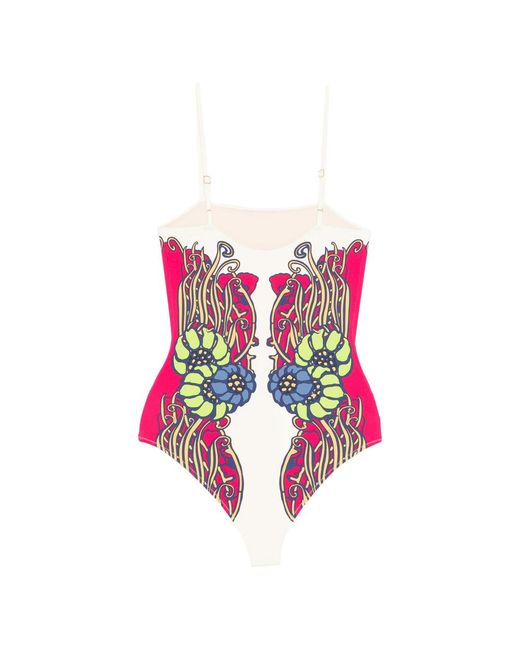LaDoubleJ Multicolor Floral Print Beachwear