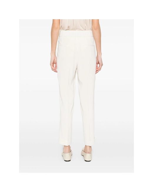 Peserico White Neutrals Trousers