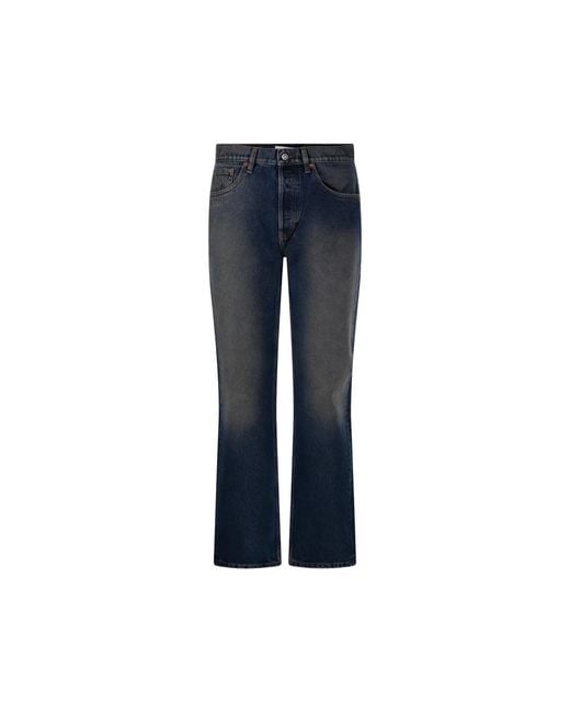 Golden Goose Deluxe Brand Blue Faded Straight-Leg Jeans for men