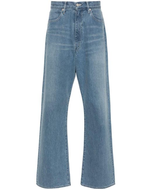 Auralee Blue Selvedge Loose-Fit Jeans for men