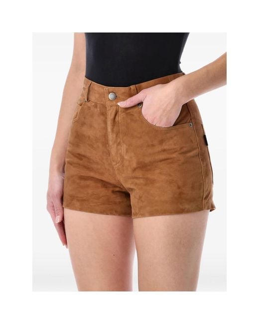 Haikure Brown Brit Suede Shorts