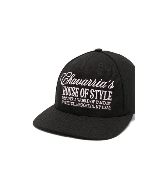 Willy Chavarria Black House Of Style Cap for men