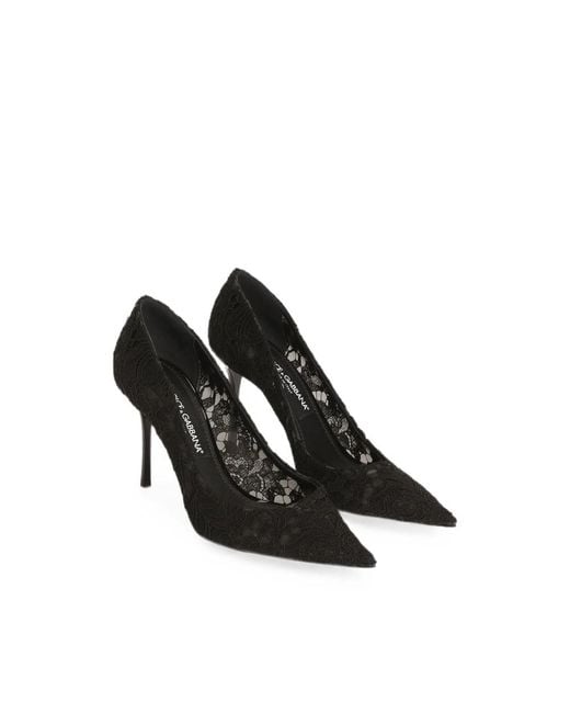 Dolce & Gabbana Black Lace Pumps