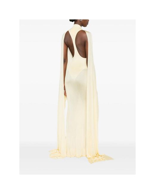 Self-Portrait Natural Dress With Cape Detail