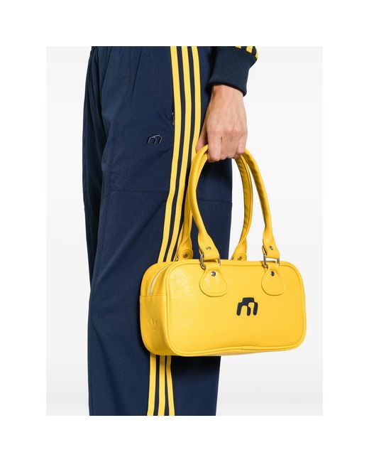 Adidas By Miaou Motorsport Yellow X Miaou 3-Stripes-Logo Tote Bag for men