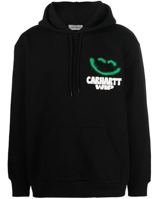 Carhartt WIP Black Chest Logo-patch Hoodie for men