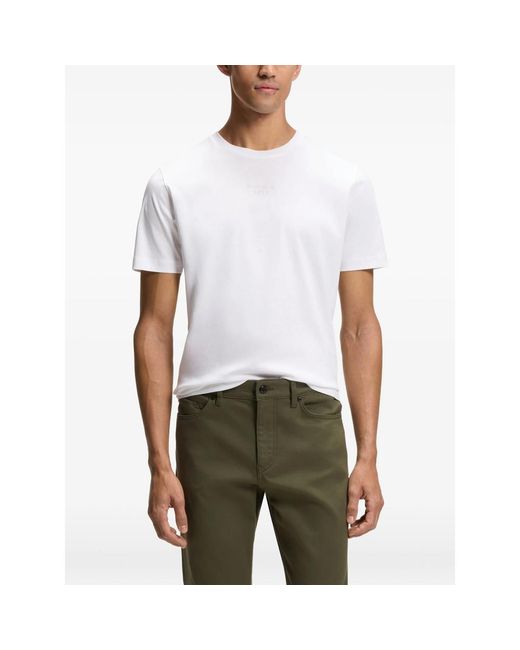 Boss White X Porsche Car-Graphic T-Shirt for men