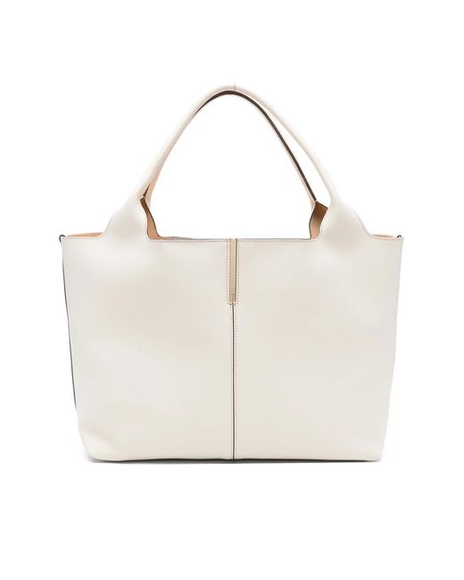 Tod's White Neutrals Tote Bags