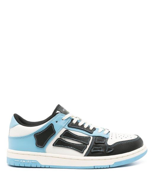 Amiri Skel Leather Sneakers in Blue for Men | Lyst