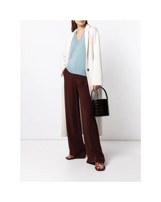 Lisa Yang White Knitted Single-Breasted Coat