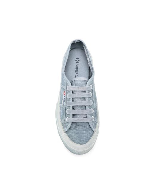 Superga White Lace-Up Canvas Sneakers