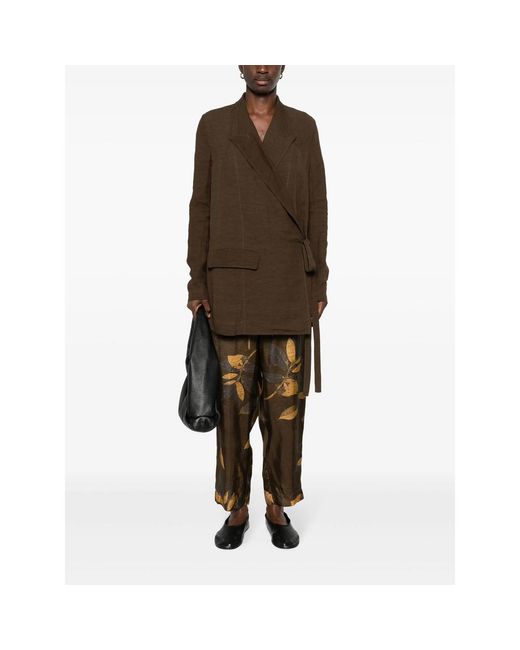 Uma Wang Green Khloe Wrap-Around Blazer