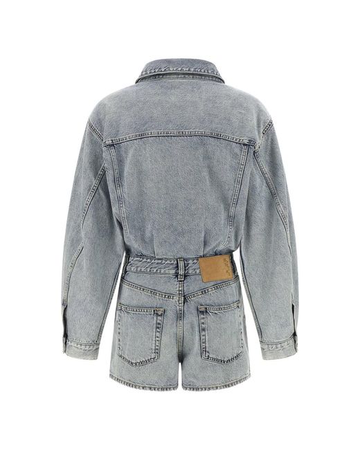 Haikure Gray Long-Sleeve Playsuit