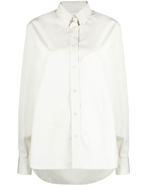 Studio Nicholson White Bissett Button-Down Shirt