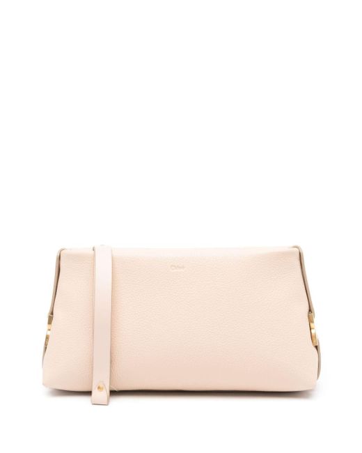 Chloé Natural Grained Leather Clutch Bag