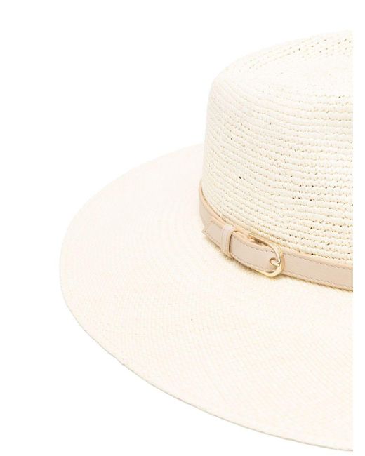 Helen Kaminski White Avignon Raffia Fedora Hat