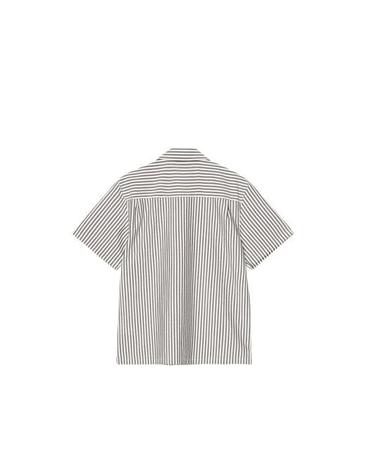 Carhartt Gray Leavel Striped Shirt for men