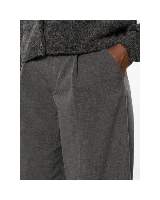 Gestuz Gray Paula Belt-Loops Trousers