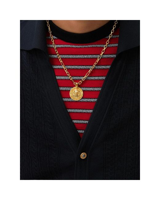 Versace Metallic Necklaces for men