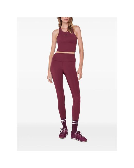 Anine Bing Red Dave Leggings
