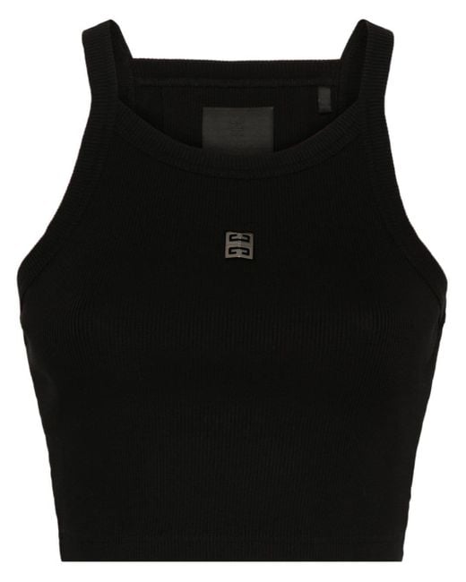Givenchy Black Cropped Tank Top
